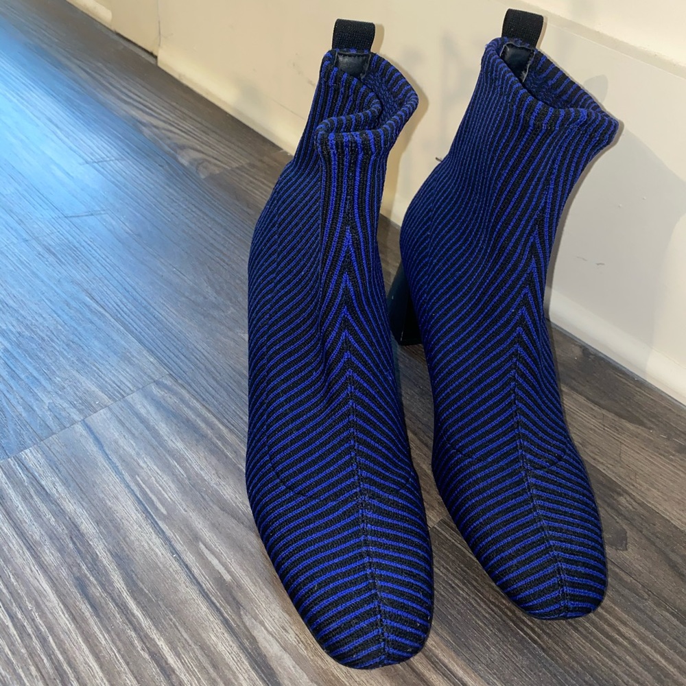 Zara Electric Blue Ankle Sock Boots
